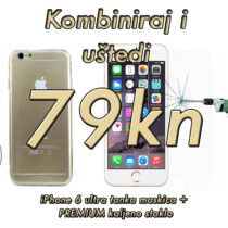 Kombinacija 1: iPhone 6 ultra tanka maskica + kaljeno staklo