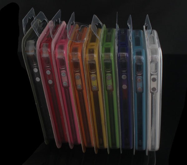 iPhone 4 (4S) color prozirni bumper+ prednja i stražnja folija GRATIS!