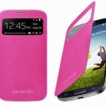 SAMSUNG Galaxy S4 S-View zaštitna futrola FLIP COVER + FOLIJA (ROZA)
