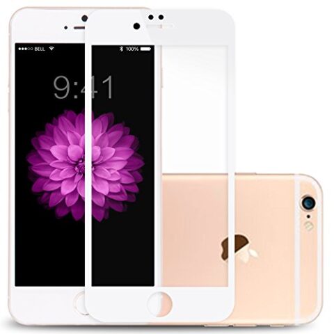 10 Zaštitno kaljeno staklo iPhone 6 zaobljeno - SAMO 0,3mm debljina (100% prekriva) CRNO ili BIJELO - Slika 11