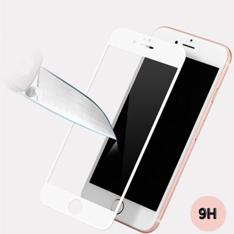 15 Zaštitno kaljeno staklo iPhone 6 zaobljeno - SAMO 0,3mm debljina (100% prekriva) CRNO ili BIJELO - Slika 16