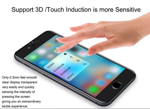 5 Zaštitno kaljeno staklo iPhone 6 zaobljeno - SAMO 0,3mm debljina (100% prekriva) CRNO ili BIJELO - Slika 6