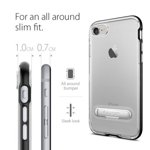 SPIGEN SGP Crystal Hybrid za iPhone 7 crno prozirna - Slika 15