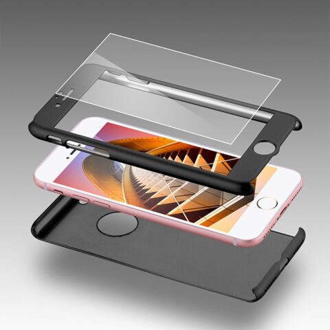 7 iPhone 7 zaštitna maskica 360 + KALJENO STAKLO GRATIS! POVOLJNO! crna - Slika 7