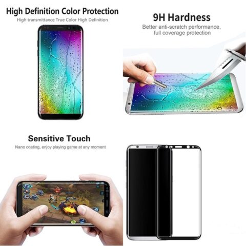 Zaštitno kaljeno staklo Samsung S8+ PLUS koje prekriva 100% zaslona ZLATNO - Slika 3