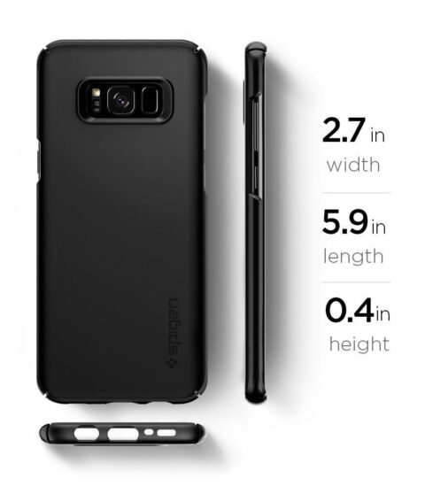 12 Maska Spigen “Thin Fit” za Samsung Galaxy S8+ PLUS CRNA - Slika 5