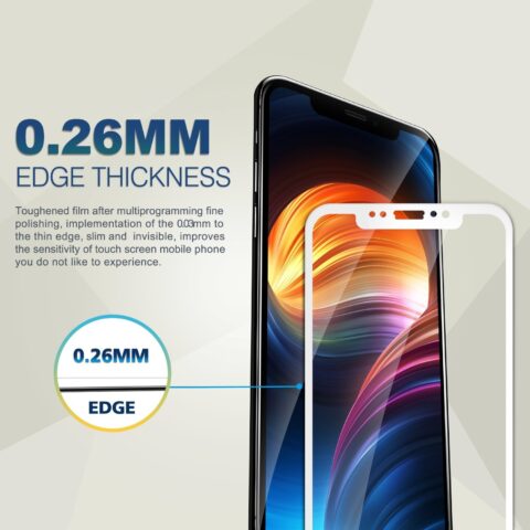 8 iPhone X 3D kaljeno staklo CRNO / BIJELO prekriva 100% zaslona PREMIUM - Slika 8