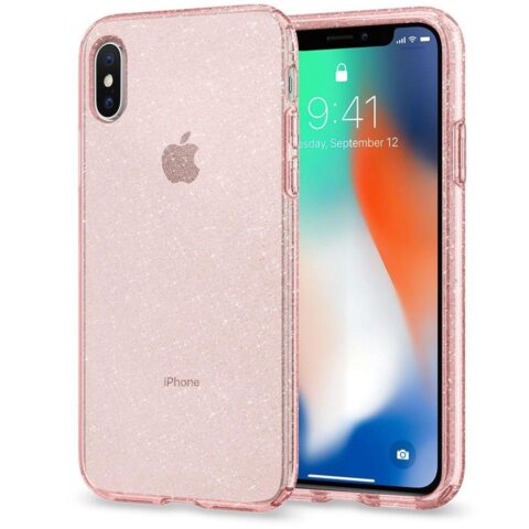 1 SPIGEN LIQUID CRYSTAL zaštita za iPhone X / 10 GLITTER ROSE - Slika 1