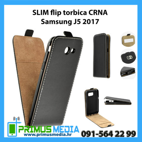 j5 2017 crna SLIM FLIP torbica CRNA za Samsung J5 2017 - Slika 1