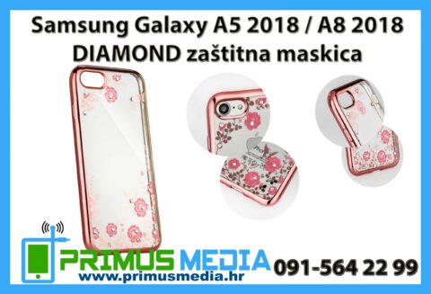 rose Samsung Galaxy A5 2018 / A8 2018 DIAMOND zaštitna maskica GOLD ROSE - Slika 1