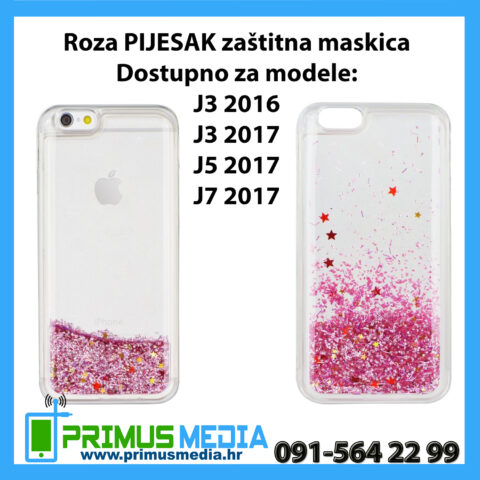 Samsung J3 2016 / J3 / J5 / J7 2017 zaštitna maskica ROZA PIJESAK - Slika 1