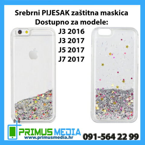 Samsung J3 2016 / J3 / J5 / J7 2017 zaštitna maskica SREBRNI PIJESAK - Slika 1
