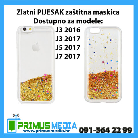 Samsung J3 2016 / J3 / J5 / J7 2017 zaštitna maskica ZLATNI PIJESAK - Slika 1