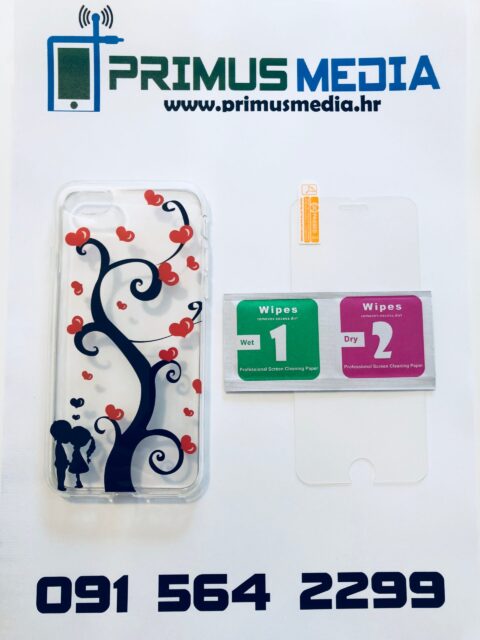 iPhone 7 / 8 TPU print zaštitna maskica + kaljeno s. KOMPLET! LJUBAV - Slika 1