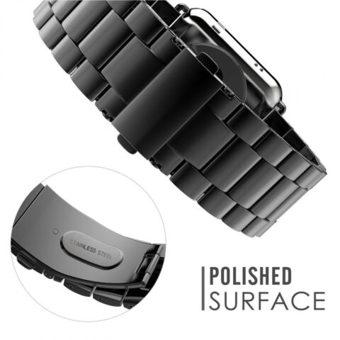 4 TECH-PROTECT SLIMLINK narukvica za Apple watch 1/2/3/4/5/6/SE (42/44mm) CRNA - Slika 4
