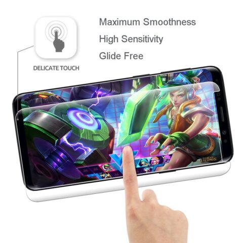 6 Samsung Galaxy S9 kaljeno staklo prozirno prekriva 100% zasl. ide na maskice - Slika 5