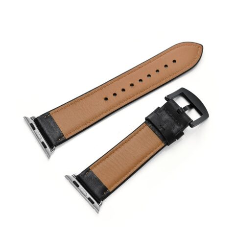 TECH-PROTECT LEATHER crna kožna narukvica za Apple Watch 2/3/4/5/6/SE (44mm) - Slika 2