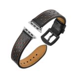 TECH-PROTECT LEATHER crna kožna narukvica za Apple Watch 2/3/4/5/6/SE (44mm) - Slika 6