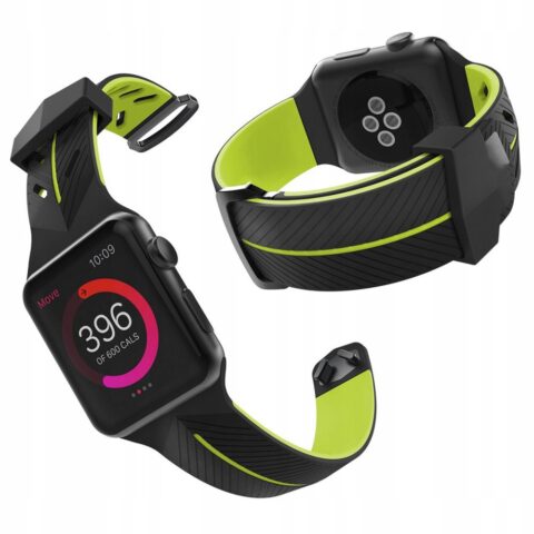3 TECH-PROTECT Action narukvica za Apple watch 1/2/3/4/5/6/SE (42/44mm) CRNA/Lime - Slika 4
