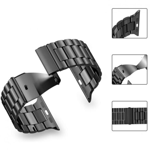 Tech-Protect Stainless remen za Apple Watch 8/9/10/11/SE/Ultra (44/45/46/49mm) crni - Slika 9