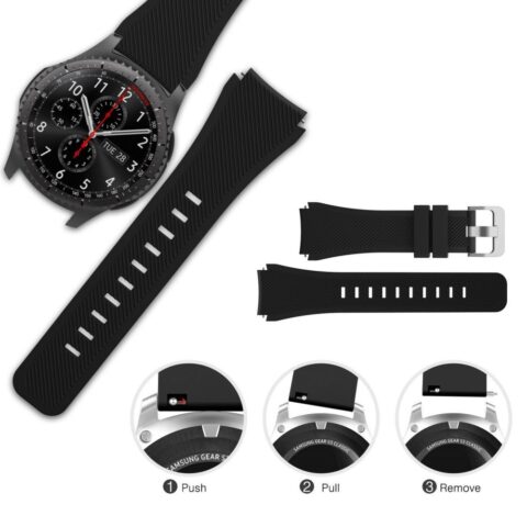 TECH-PROTECT Smoothband narukvica za SAMSUNG GALAXY WATCH 46mm crna - Slika 5