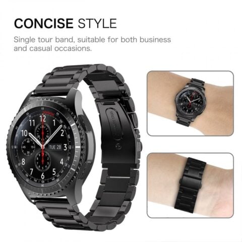 TECH-PROTECT STAINLESS narukvica za SAMSUNG GEAR S3 crna - Slika 1