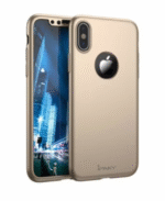 iPaky zaštitna maskica 360 + KALJENO STAKLO GRATIS za iPhone X/XS zlatna