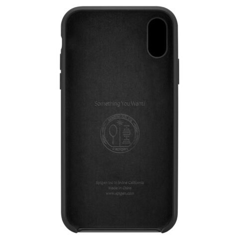 1 SPIGEN SILICONE FIT maskica za iPHONE XS MAX crna PREMIUM KVALITETA! - Slika 2