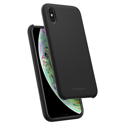 4 SPIGEN SILICONE FIT maskica za iPHONE XS MAX crna PREMIUM KVALITETA! - Slika 5