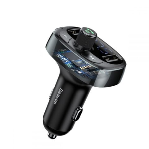 1 BASEUS TM01 2-PORT USB auto punjač + FM TRANSMITER 2 u 1 proizvod - Slika 1