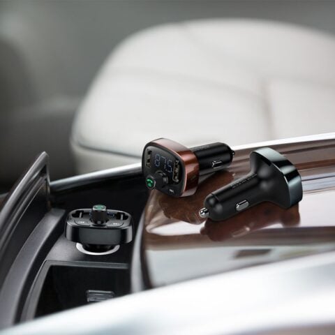 8 BASEUS TM01 2-PORT USB auto punjač + FM TRANSMITER 2 u 1 proizvod - Slika 9