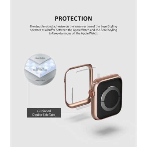 RINGKE BEZEL STYLING zaštita za APPLE WATCH 4/5 (44MM) GLOSSY PINK - Slika 5