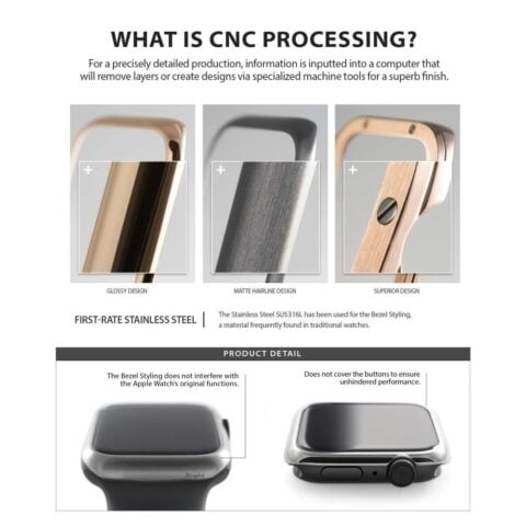 RINGKE BEZEL STYLING zaštita za APPLE WATCH 4/5 (44MM) GLOSSY PINK - Slika 7