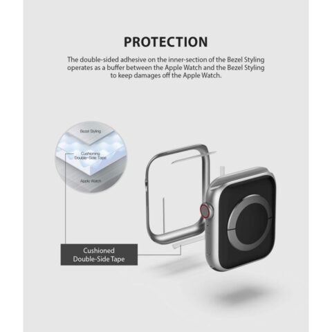 RINGKE BEZEL STYLING zaštita za APPLE WATCH 4/5 (40MM) SILVER - Slika 5