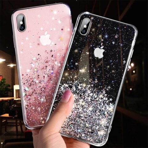Star Glitter maskica za iPhone XS / iPhone X ★ KVALITETNO I POVOLJNO! ★ roza - Slika 11