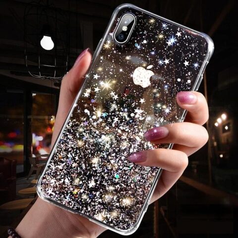Star Glitter maskica za iPhone XS / iPhone X ★ KVALITETNO I POVOLJNO! ★ roza - Slika 9