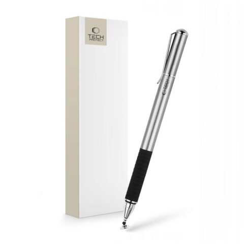 10 TECH-PROTECT STYLUS olovka univerzalna za mobitele, iPad, TAB uređaje (SILVER) - Slika 1