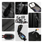 Vodootporna WOZINSKY torbica za elektro romobil ”4L” crna UNIVERZALNA - Slika 3