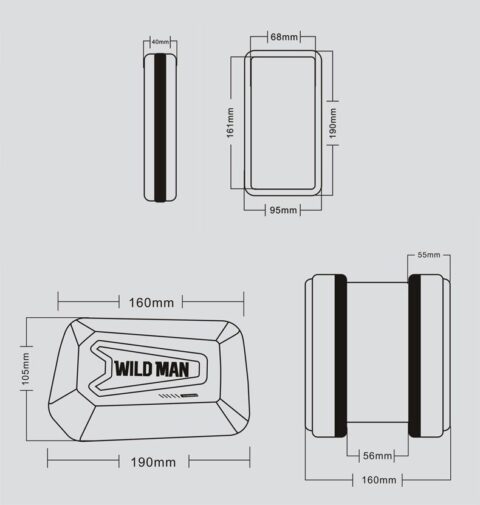Vodootporna torba za bicikle WildMan "XL" crna 6 Vodootporna torba za bicikle WildMan "XL" crna