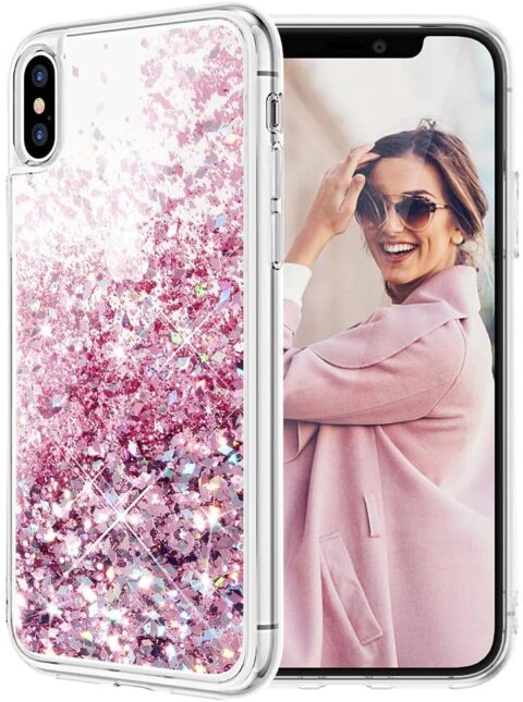 1 Liquid Glitter maskica za iPhone XS Max ★ KVALITETNO I POVOLJNO! ★ pink - Slika 1