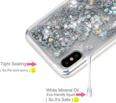 5 Liquid Glitter maskica za iPhone XS Max ★ KVALITETNO I POVOLJNO! ★ silver - Slika 6