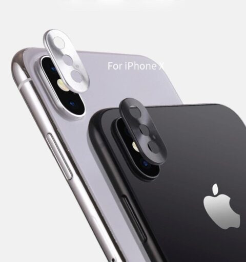 12 Aluminijska zaštita za lens kamere iPhone X / XS (srebrna) - Slika 4