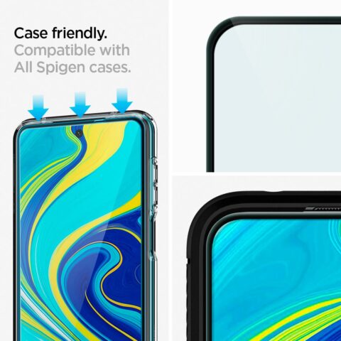 4 SPIGEN GLASS FC kaljeno staklo full cover za XIAOMI REDMI NOTE 9S/9 PRO/9 PRO MAX - Slika 5