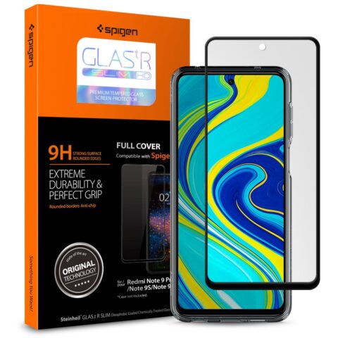 6 SPIGEN GLASS FC kaljeno staklo full cover za XIAOMI REDMI NOTE 9S/9 PRO/9 PRO MAX - Slika 1