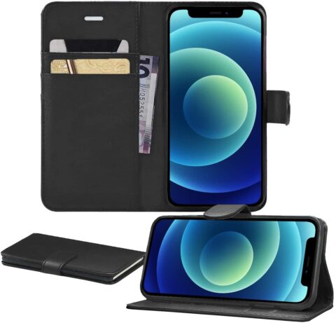 1 iPhone 12 PRO MAX 6,7" preklopna book torbica CRNA - Slika 1