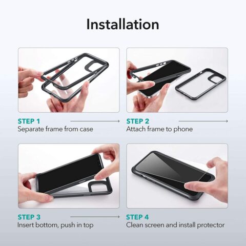 3 ESR ALLIANCE TOUGH zaštita za iPHONE 12 PRO MAX 6,7" + 2x kaljeno staklo KOMPLET - Slika 4