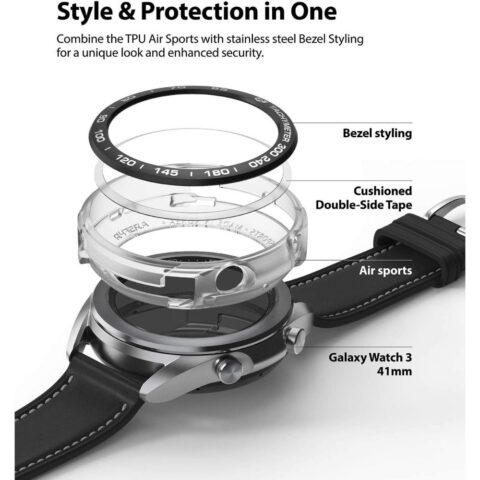 RINGKE AIR & BEZEL STYLING GALAXY WATCH 3 (41mm) crni - Slika 4