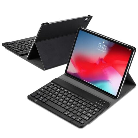Bluetooth tipkovnica / torbica za iPad 9.7″ 2017-18 (5/6/7/8/9) iPad Pro 9.7 iPad Air 2 (crna) - Slika 7