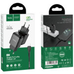 HOCO strujni punjač - 2.1A 1x USB + lightning Kabel N2 (crni)