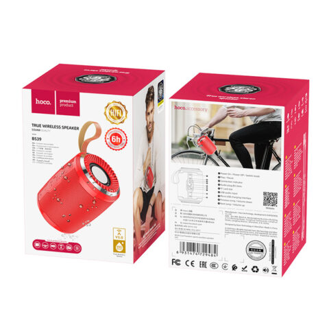 1 HOCO Bluetooth zvučnik Cool BS39 (crveni) - Slika 1